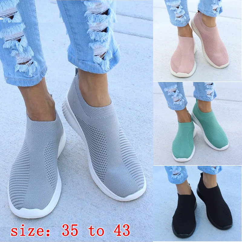 

Zz1women Sneakers Slip on Flyknit SH Oes Lady Causal SPORT SH