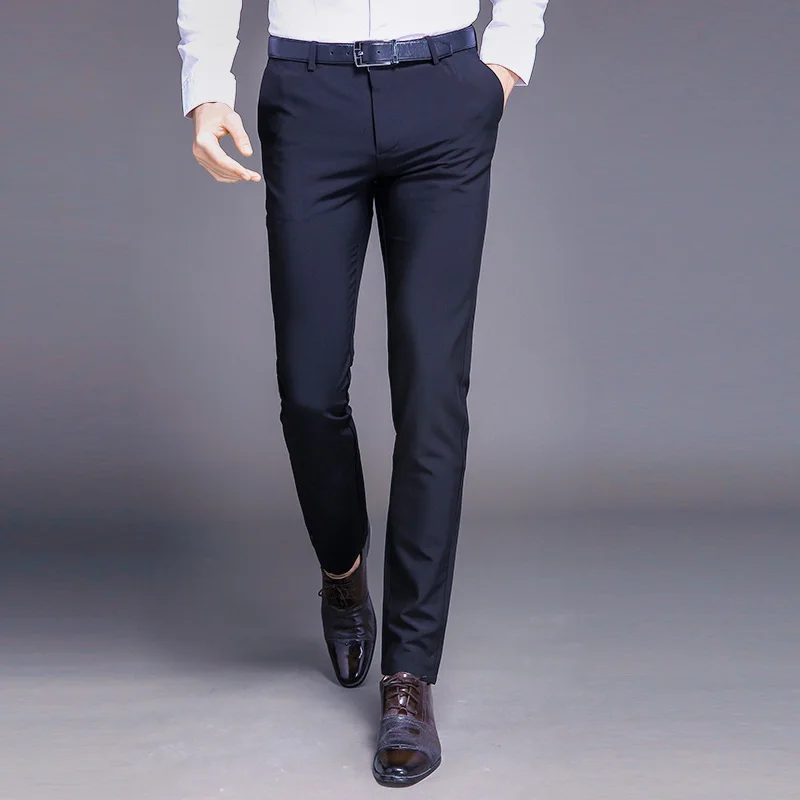 New Fashion High Quality Cotton Men Suit Pants Straight Spring Autumn Long Male Classic Business Casual Trousers Full Length New Fashion High Quality Cotton Men Suit Pants Straight Spring Autumn Long Male Classic Business Casual Trousers Full Length
