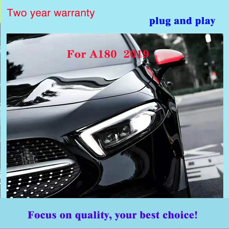 Автомобильный стиль светодиодный фары для Benz A180 A200 A177 для A180 Головной фонарь светодиодный DRL Объектив двойной луч H7 HID ксеноновая фара
