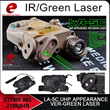 Новое Прибытие Элемент Airsoft Фонарик LA-5C PEQ UHP Внешний Вид Версия зеленый Лазер и ИНФРАКРАСНЫЙ свет Для Охоты СВЕТОДИОДНЫЙ Фонарик EX 419