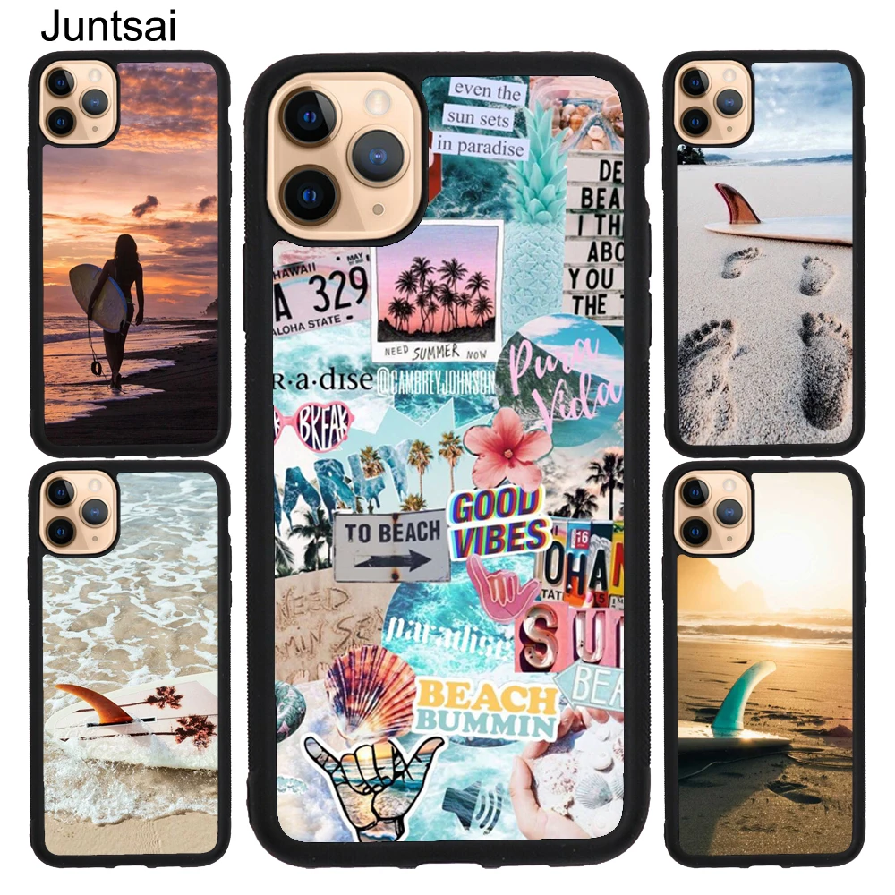 Пляжная доска для серфинга океанские волны чехол iPhone X XR XS Max 5S SE 2020 6S 8 7 Plus 12 mini 11 Pro