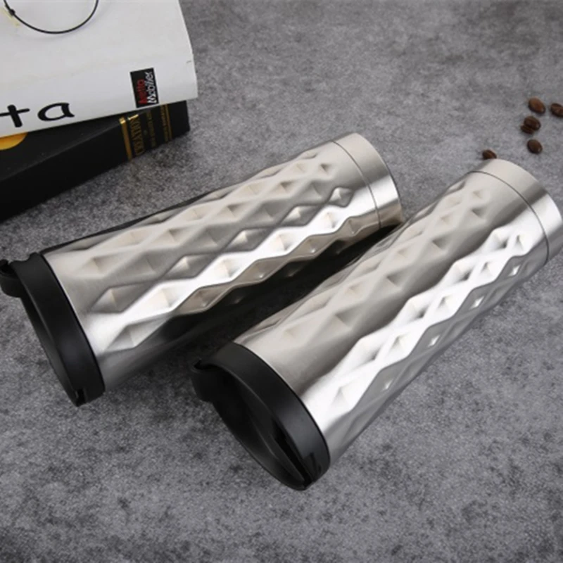 25 шт./лот 17oz Кофе кружка стакан чая 18/8 из нержавеющей стали 2-стены вакуумной изоляцией для путешествий автомобиль 500 мл чашки непросачивающаяся крышкой
