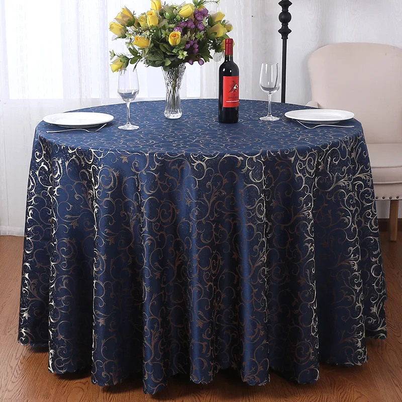 

6-color Tablecloth European Style Flowers Restaurant Hotel Banquet Round Table White Washable Dirty Oil-resistant Tablecloth