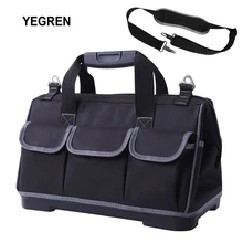 

Multi-Function Tool Handbag 20" Plastic Bottom Large Capacity Crossbody Toolkit Oxford Cloth Hardware Organizer for Repairman