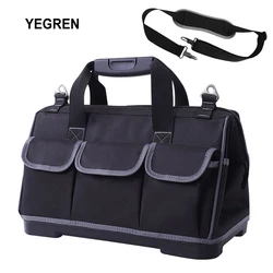 Sac à main multifonction 20 ", fond en caoutchouc dur, grande capacité, bandoulière, boîte à outils, organisateur de matériel en tissu Oxford f/réparateur 