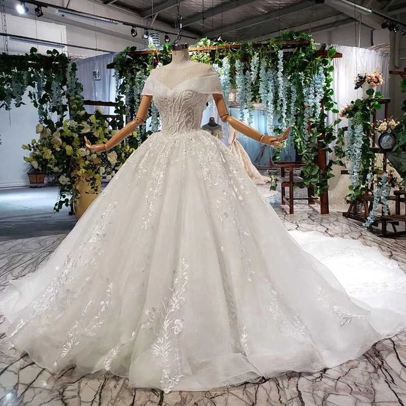 Винтажное бальное платье HTL918 с круглым вырезом рукавами крылышками и блестками