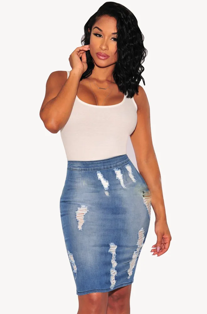 Pencil Skirt Ripped Skirt 9mm 2022 Spring/summer New Woman Ripped
