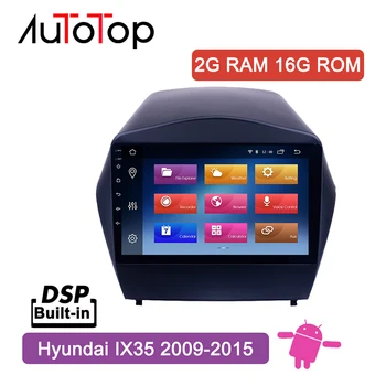 

AUTOTOP 10.1"2din Android Auto Head unit for Hyundai IX35 with 2.5D HD Screen GPS Navigation Wifi Mirrorlink BT DSP 16G No DVD