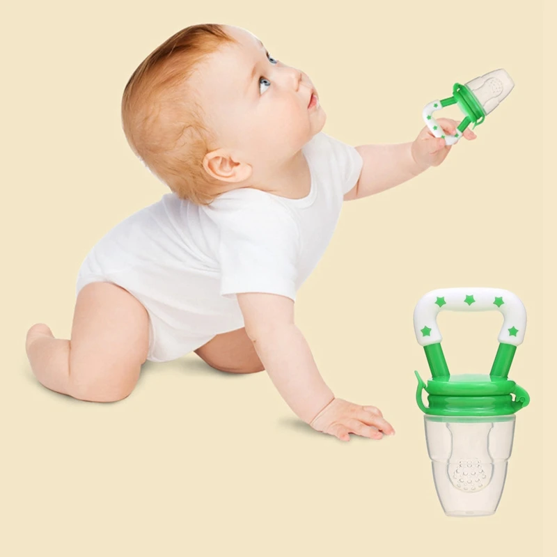 

Baby Soft Silicone Food Feeder Pacifier Fresh Fruit Vegetable Trainning Feeder Infant Teether Pacifier Newborn Feeding Pacifier