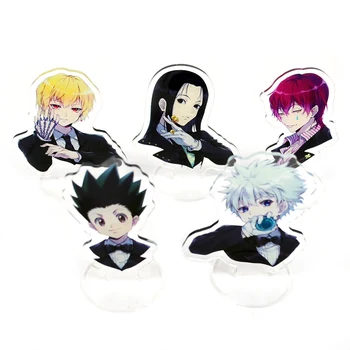 

10CM Anime HUNTER X HUNTER Cartoon Figure Killua Zoldyck Kurapika Acrylic Stand Figure Desktop Standing Model Plate