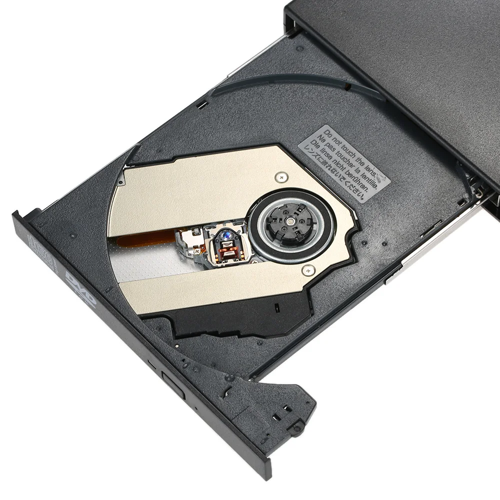 USB 2.0 Portable Slim External DVD/CD-RW Optical Disc Drive Reader Writer Player with Combo CD-RW for Laptop PC Desktop