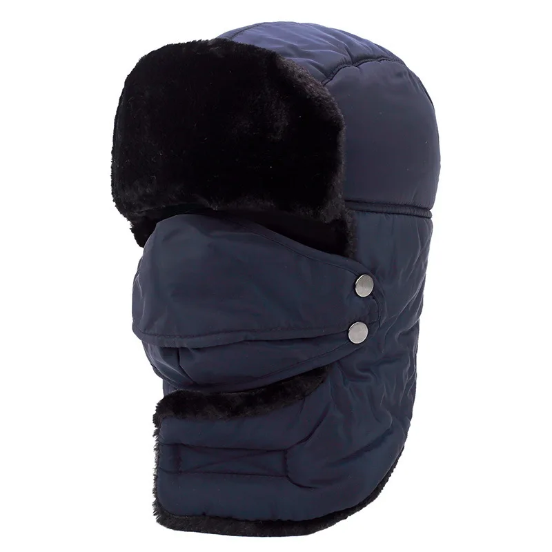 Navy Blue Зимний теплый шарф для шеи для женщин и мужчин, походные шарфы, маска для лица, лыжный шарф, теплая шапка, походная маска, ветрозащитная шапка из плотного флиса - Цвет: Navy Blue