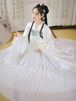 

2020 women chinese hanfu dance ancient folk costume traditional princess stage singer performance clothing festival outfit