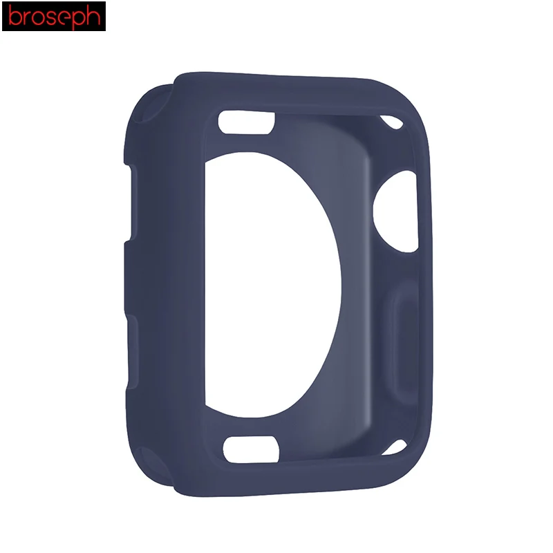 Royal Blue Защитный чехол карамельного цвета для Apple Watch 38 мм 42 мм мягкая силиконовая рамка корпуса часов для iwatch Series 1 2 3 42 мм 38 мм - Цвет: Royal Blue