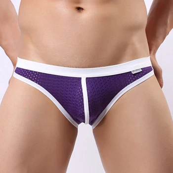

Men's briefs Sports Youth Low Rise Sexy Briefs Underwear Mesh Breathable Stretch underpants male Intimates