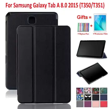 

For Samsung Galaxy Tab A 8.0 Case Cover 2015 Tablet SM-T350 T355C P350 P355C Magnetic Auto Sleep/Wake Smart Trifold Stand +Gifts
