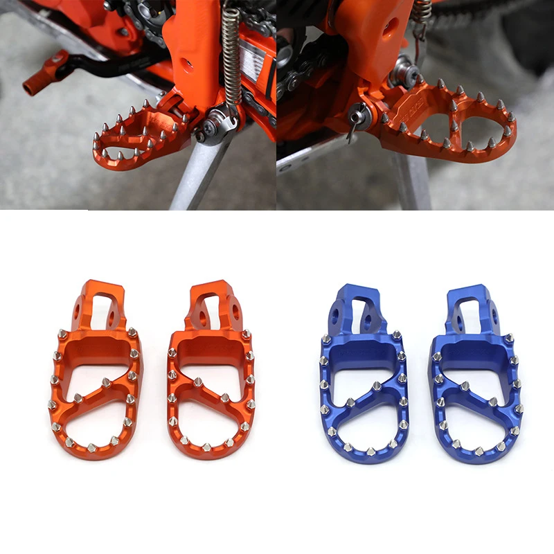 

Motorcycle Billet MX Wide Foot Pegs Pedals Rest Footpegs For KTM SX SXF EXC EXCF XC XCF XCW XCFW SMC 65 85 125 150 200 250 -530
