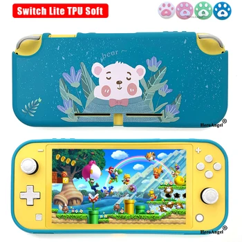 

Cute Pink Blue TPU Soft Full Back Cover Protective Shell For Nintendo Switch NS Lite Joy-Con Controller Protective Skin Case