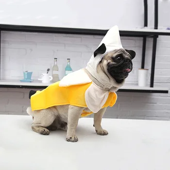 

Pet Dog Cat Costume Pet Suit Banana Style Clothes Halloween Christmas Funny Apparel PAK55
