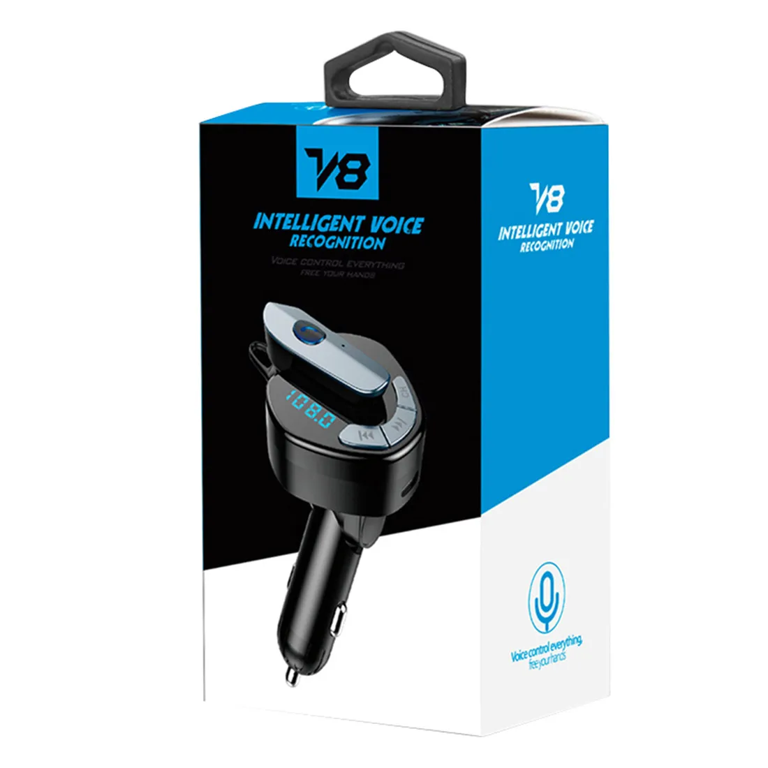 V8 Bluetooth FM передатчик Bluetooth адаптер авто радио передатчик, 2-Порты и разъёмы USB Ladeger? t mit QC3.0