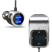 Модный fm-передатчик беспроводной Bluetooth Автомобильный MP3-плеер радио AUX MP3-плеер модулятор с громкой связи с двумя портами usb