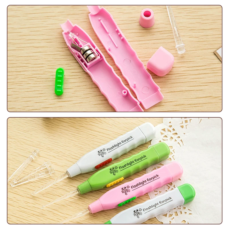 1pcs Ear Cleaner With LED Light Earwax Remover Tool Safety Cleaner Ear Spoon Random Color 5