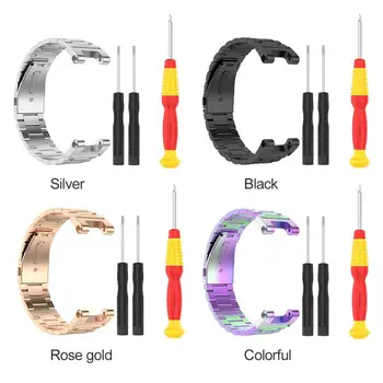 

Suitable For Huami Amazfit T-Rex A1918 Strap Stainless Steel Wristband With Tools