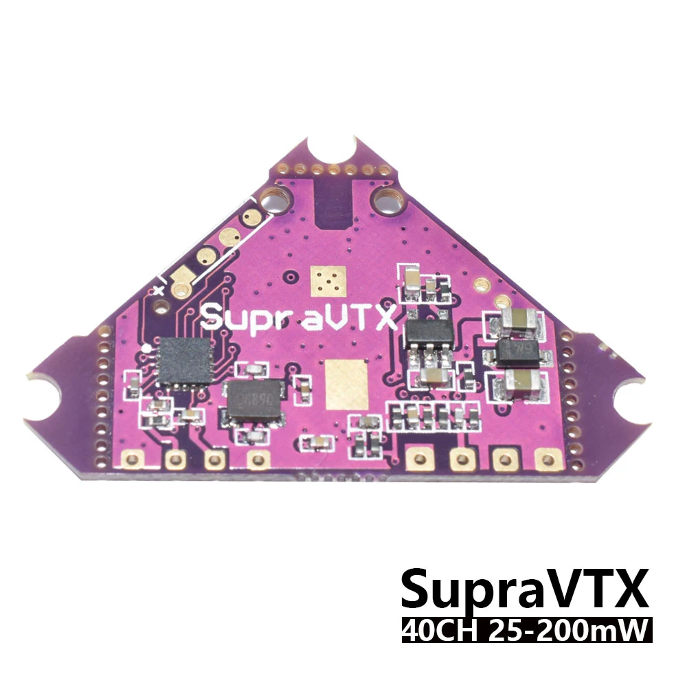 

Hot Supra-VTX VTX 5.8G 40CH 25mw 100mw 200mw Transmitter OSD adjustable for Brushed Bwhoop Mobula7 Mobula 7 FPV Racing Quadcopte