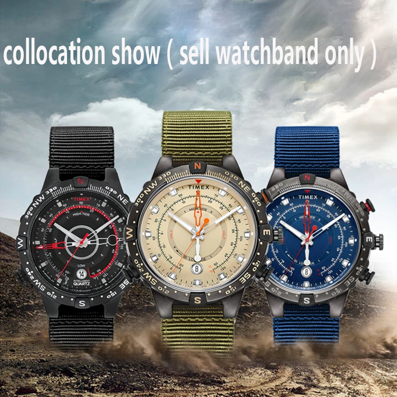 Ремешок для часов Timex T2N721T2N720 739 TW2T3600 нейлоновый ремешок 24*16 мм кольцо из