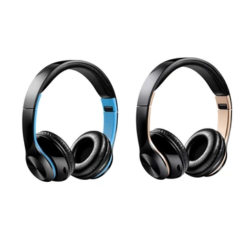 

Wireless Headphones Bluetooth V5.0 Foldable Earphones W/Built-In Mic Support TF, FM, Aux Headsets for Pc/Cell Phones/Tv