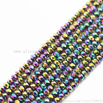 

Isywaka Multicolor Color 1800pcs 2mm Rondelle Austria faceted Crystal Glass Beads Loose Spacer Round Bead for Jewelry Making