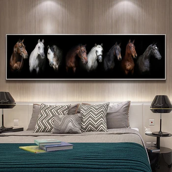 

Modular Pictures Horse Paintings Wall Art For Living Room Canvas Print Animal Wall Decorative Pictures Posters & Prints Big Size