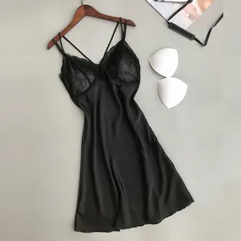 

Pyjamas Women Sleepwear New Women Lace Teddy Lingerie Sexy Deep V One Piece Nightdress Underwear пижама пижамы #A