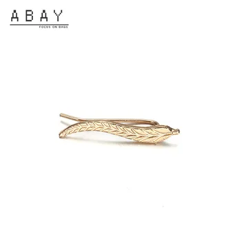 

Fashion Gold Leaf Earrings Women 2020 New U-shaped Ear Clip Without Perforation Retro Personality Unique Versatile Simple Woman