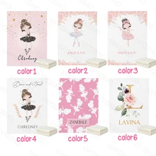 

LVYZIHO Ballerina Dance Girl Custom Name Baby Blanket -30x40 / 48x60 / 60x80 Inches - Flannel Fleece Blanket