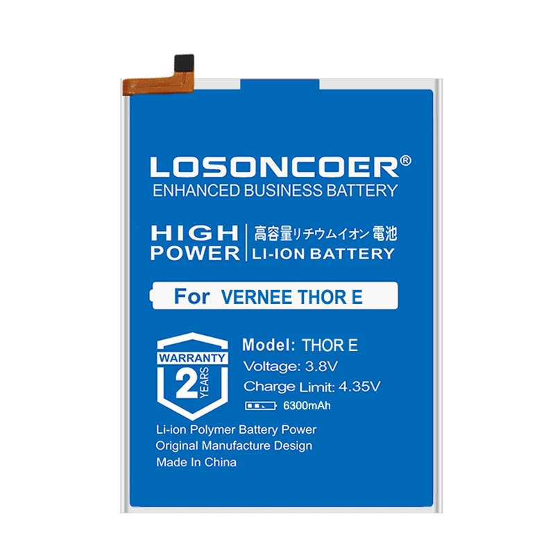 LOSONCOER Тор е 6300 мАч литий-ионные резервные Аккумуляторы для Vernee Тор е MTK6753 телефон батарея