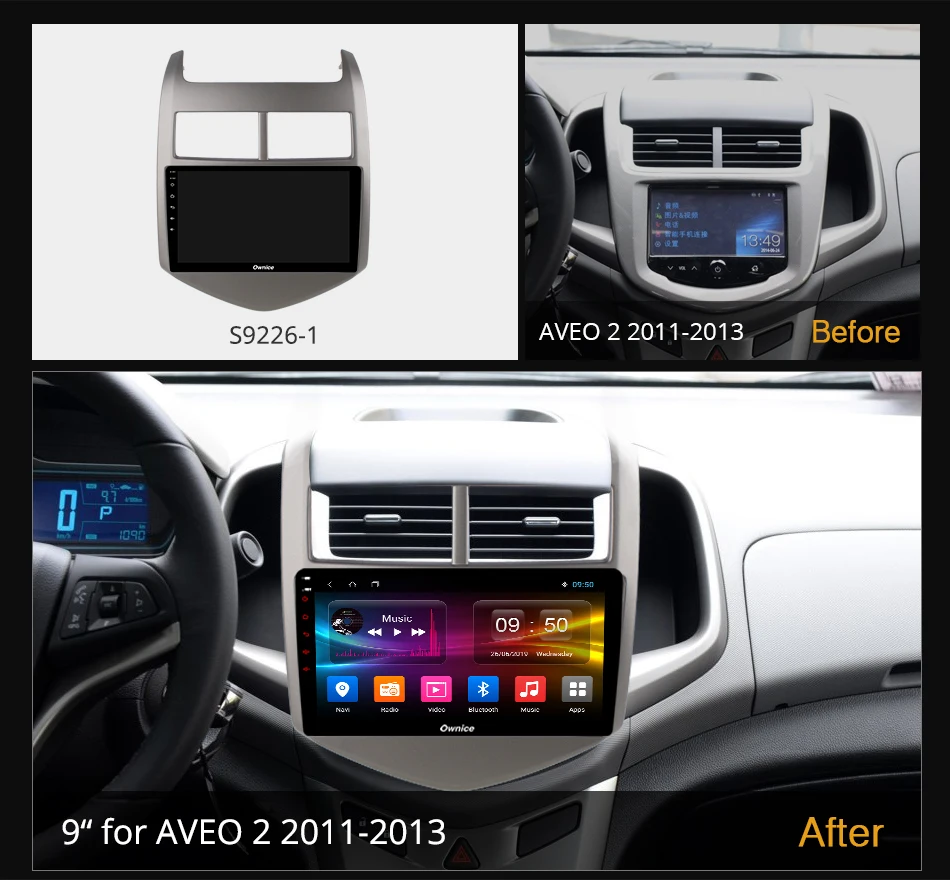 Ownice 8 ядерный Android 10 0 автомобильный DVD плеер для CHEVROLET AVEO 3 SONIC 2011 2012 2013 GPS Navi 360 Panorama DSP