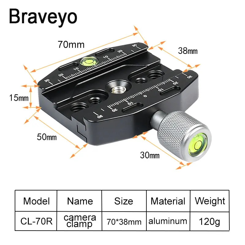Tripé Braçadeira Placa de Liberação Rápida Braçadeira Dslr Câmera Monopé Montagem Adaptador Tiro Estabilização Acessórios para Arca Padrão - Image 4