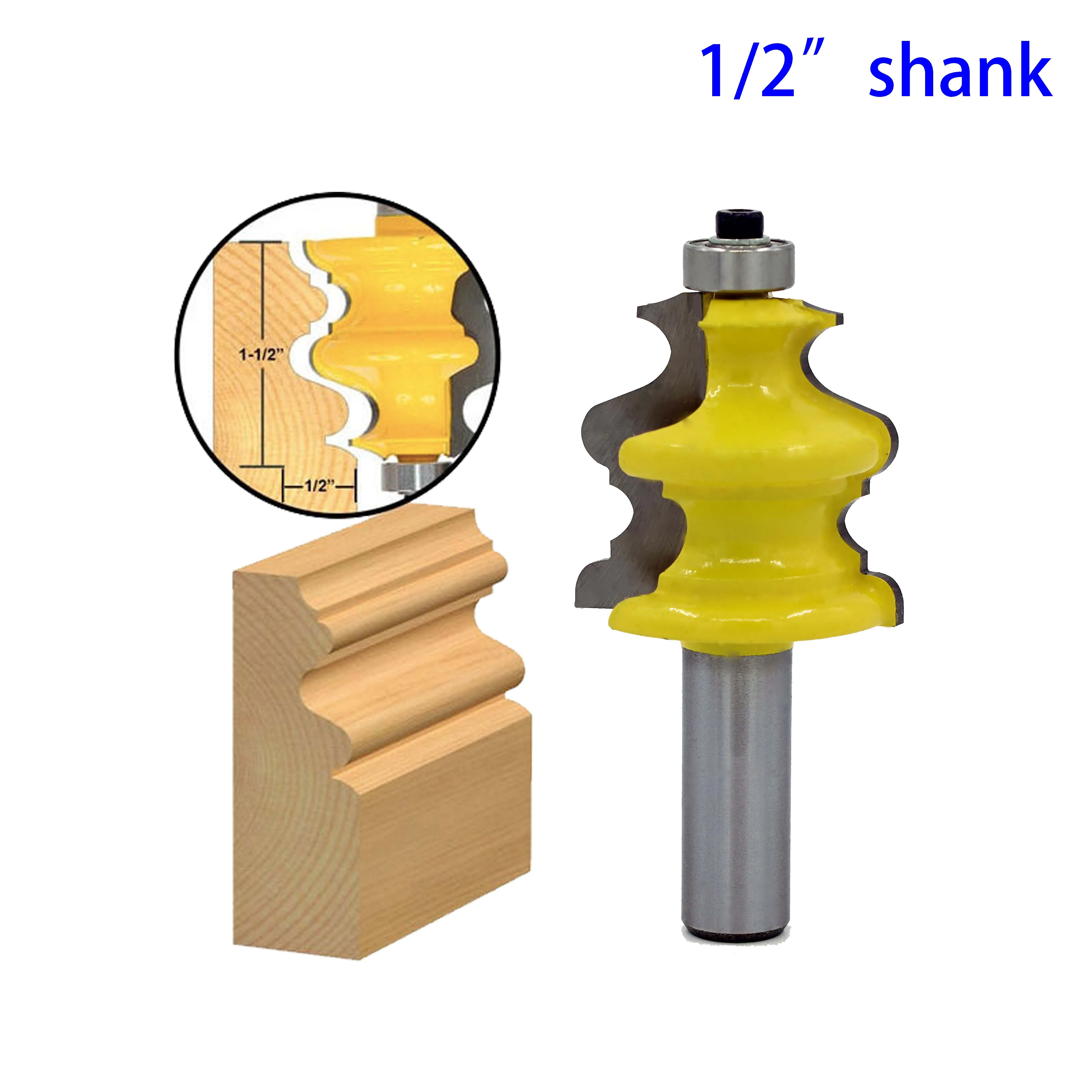 Architectural Molding Router Bit 1/2" Shank Line knife Woodworking cutter Tenon Cutter for Woodworking Tools