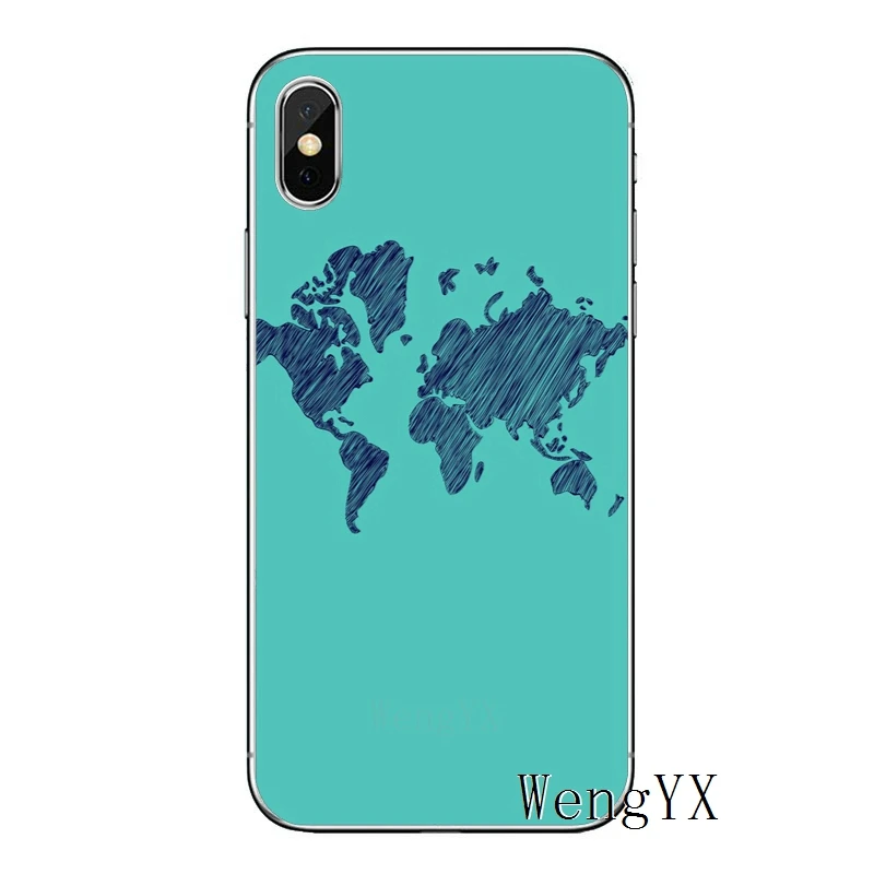 Карта мира план путешествия для samsung Galaxy A10 A30 A40 A50 A60 A70 huawei P30 lite pro P Smart Y6 мягкий чехол - Цвет: World-map-A-17