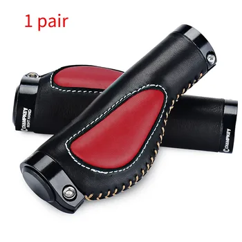 

1pair Ergonomic Bicycle Handle Grip Comfortable Cycling Artificial Leather Shock-absorbing Locking Correct Hand Posture Non Slip