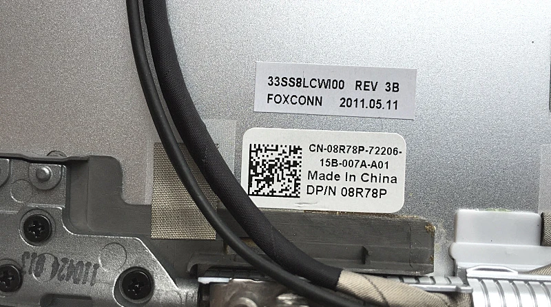 Для DELL XPS 15Z L511Z ЖК задняя верхняя крышка DP/N O8R78P