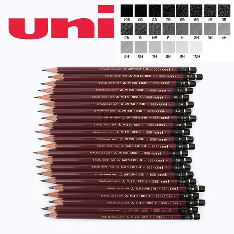 6 шт./лот Mitsubishi Uni HI UNI 22C самый продвинутый карандаш для рисования 22 типа твердых