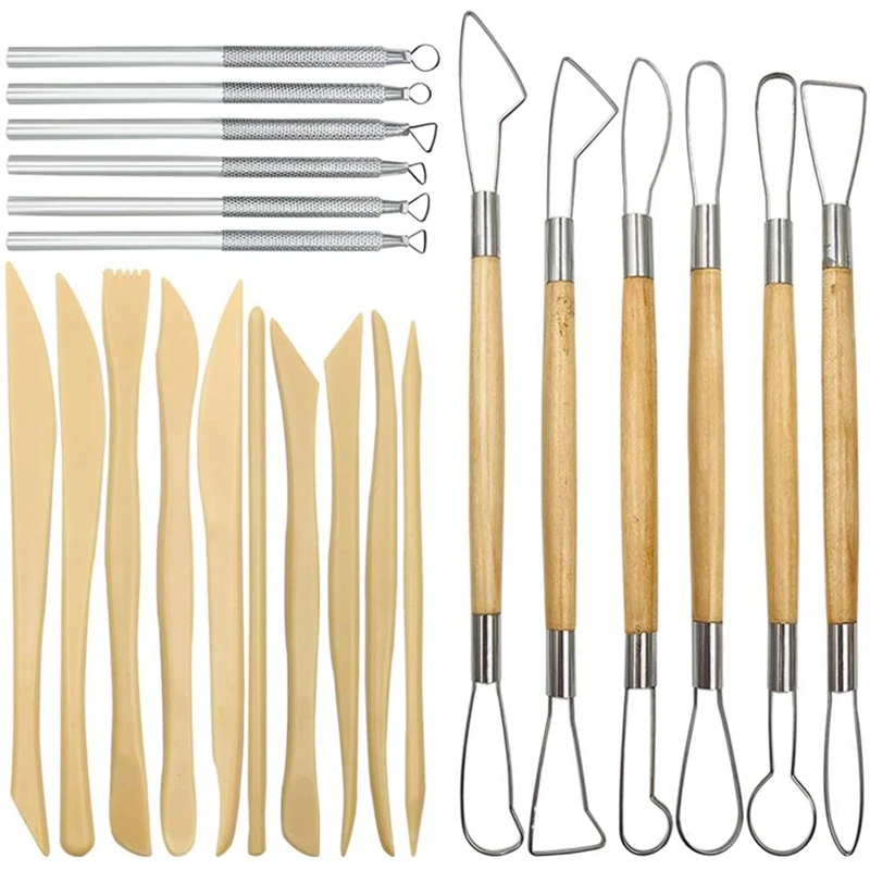 band saw machine Pottery Clay Sculpting Tools, 22Pcs Wooden Handle Pottery Carving Tools & Metal Scraper & Plastic Clay Shaping Tools wood work bench