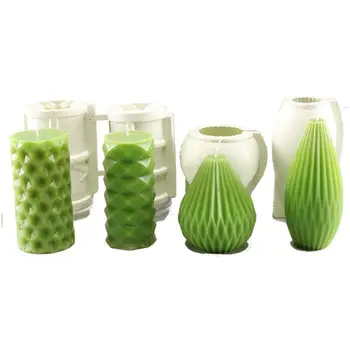 

DIY Handmade Candle Mold Plastic Wax Scented Candles Mould Multi-shape Candle Mold for Candle Making DIY Craft Tools