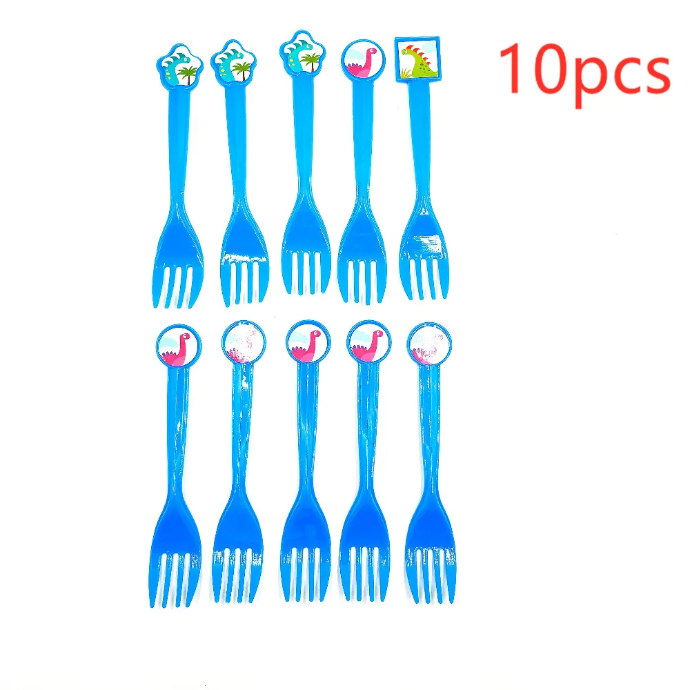 

10pcs/bag dinosaur Plastic Fork Birthday/Christmas/Festival Kids Birthday Theme Party Decoration Baby Shower Party Supplies