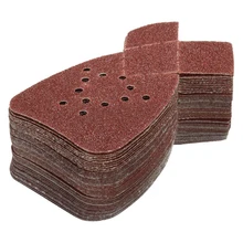 Feuilles abrasives pour tapis de souris Black & Decker, 12 trous, oxyde d'aluminium grain 60 240 pour enlever la peinture, polissage, ébavurage, 50 pièces
