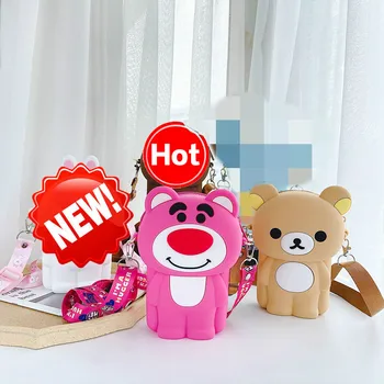 

Fashion Girls Large Capacity Single Shoulder Bags Children Lovely Storage Bags Cartoon Anime Silicone Clutch Bag Kids Handbag