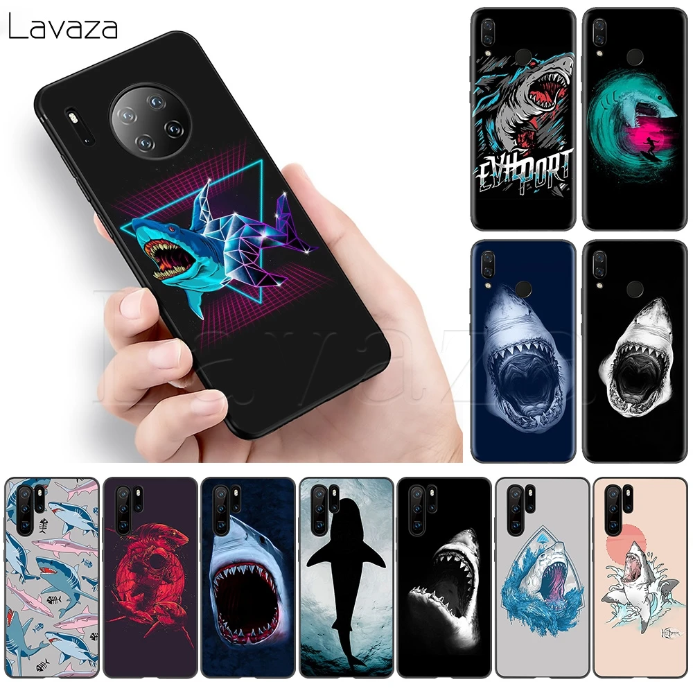 Lavaza в виде пасти акулы мягкий TPU чехол для huawei Y6 Y9 Коврики 10 20 30 Nova 3 3i 4 4E 5 5i 5T смарт