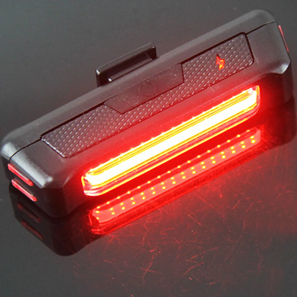 USB Waterproof LED Bicycle Bike Front Rear Tail Light Rechargeable Warning Lamp